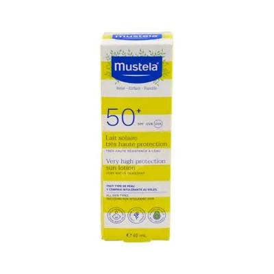 Leche solar SPF50+ especial cara 40 ml, Mustela