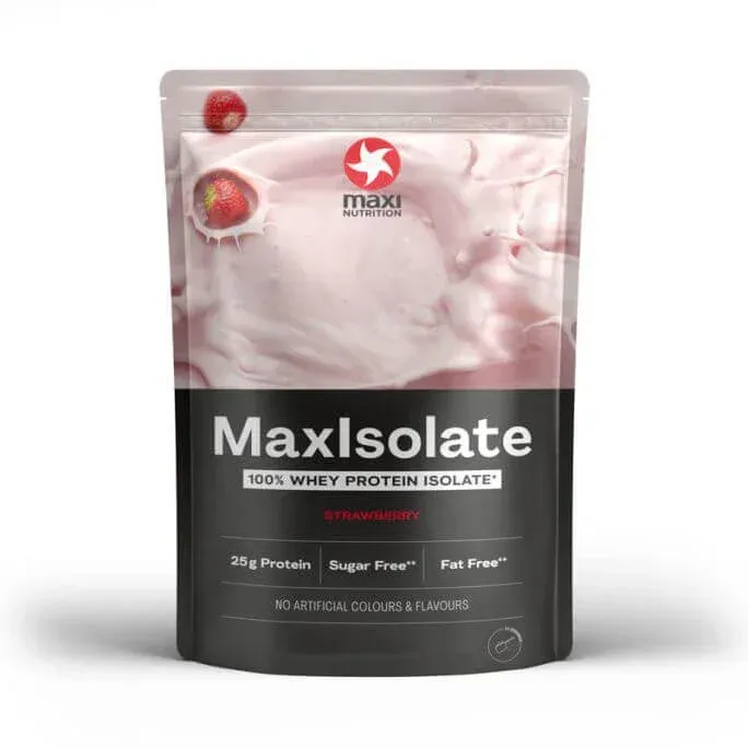 Maxisolate Strawberry Isolated Protein 1000 g, Maxi Nutricion