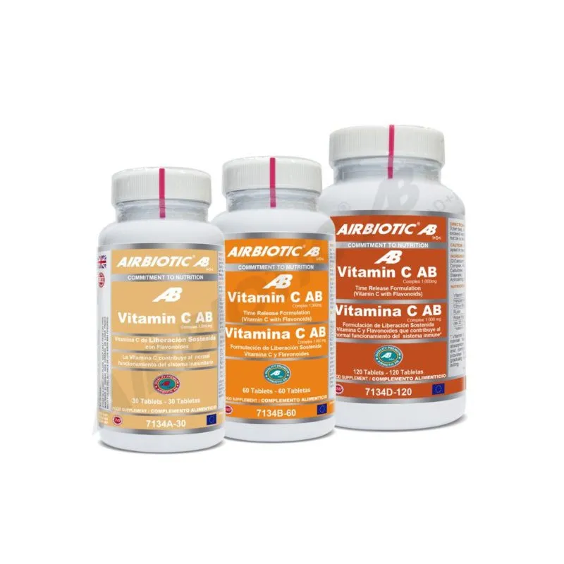 Vitamina C 1000 mg liberacion sostenida 120 comprimidos, Airbiotic