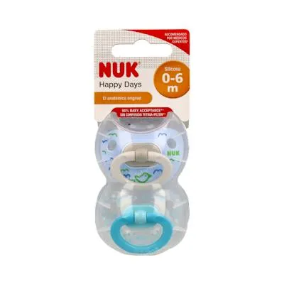 Chupeta signature 0-6 silicone 2 uds., Nuk