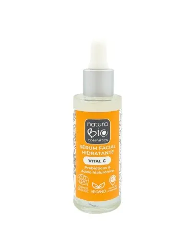 Sérum facial hidratante vital C prebioticos & ácido hialurónico cosmetics, Naturabio
