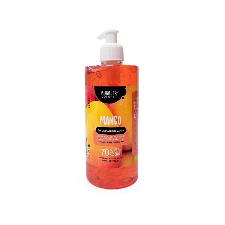 Handgel op basis van alcohol Mango 500 ml, Bubbles & Colors