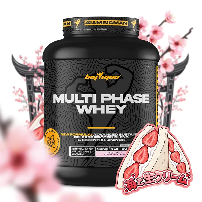 Multi phase whey fresa y nata 1,8 kg, Bigman