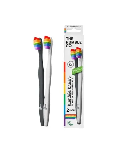 Cepillo dientes plant-based- pack 2UND proud arcoiris-extra suave, The Humble Co.