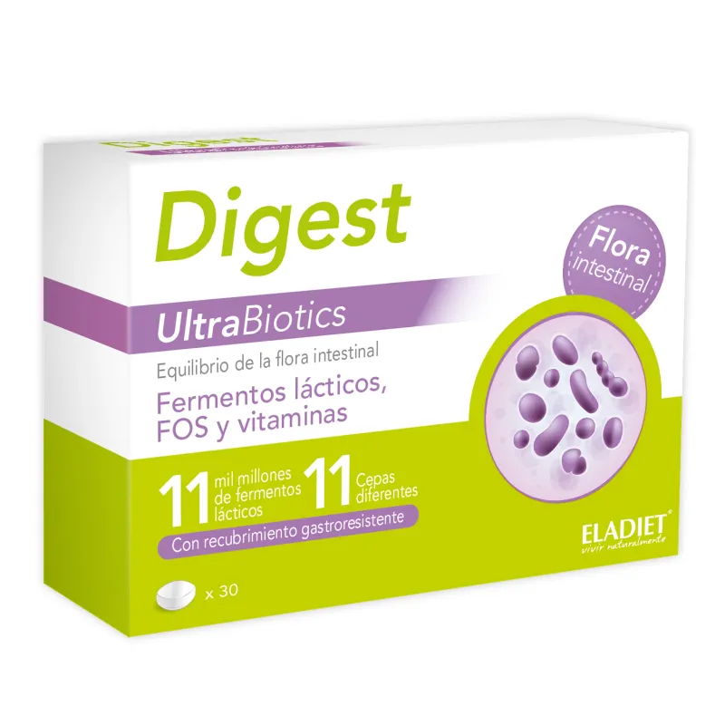 Digest ultrabiotics 660 mg 30 comprimidos, Eladiet