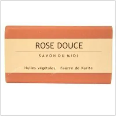 Zeep in blokje met zoete roos BIO 100 g, Savon Du Midi