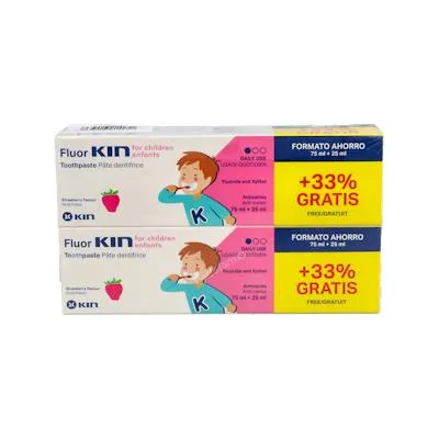 Fluor infantil pasta 75ml+ 2x1 25 ml, Kin