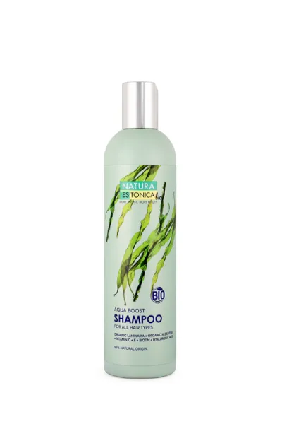 Aqua boost shampoo for all hair types 400 ml, Natura Estonica