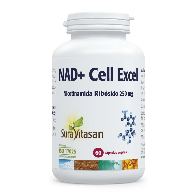 Nad+cell excel 60 cápsulas vegetales, Sura Vitasan