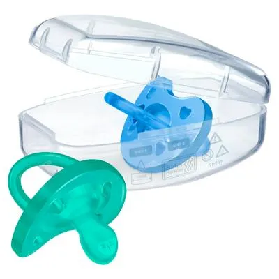Fopspeen physio soft siliconen anatomisch blauw 6-12 1st, Chicco