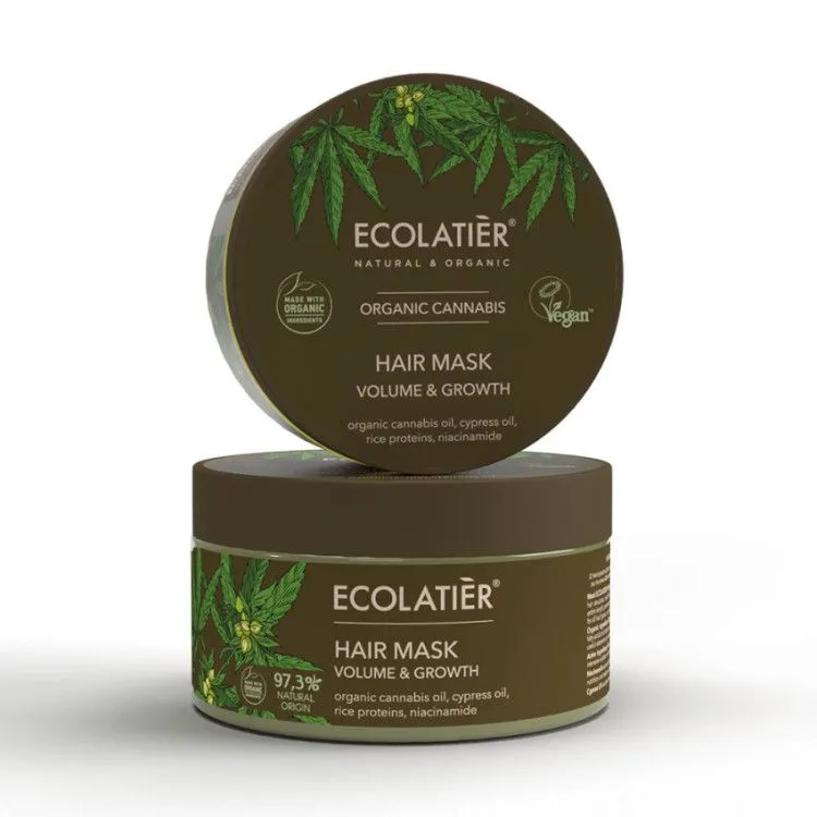 Mascarilla Capilar Volumen y Crecimiento Cannabis BIO, Ecolatier