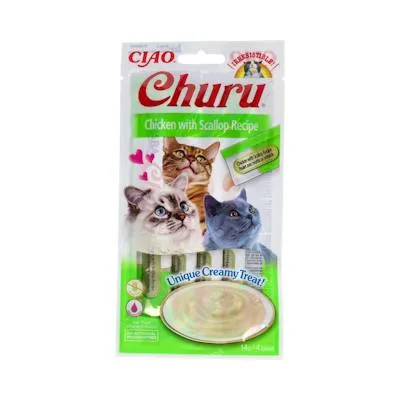 Churu receta de pollo con vieira 1 4 sticks de snack vet 14 g, Churu Vet