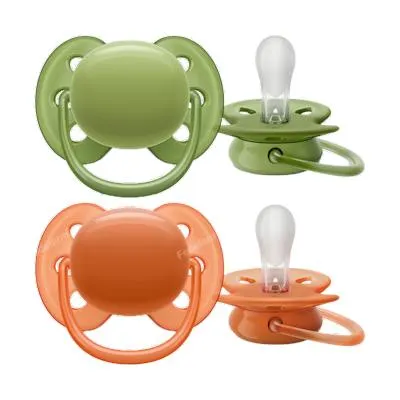 Chupete ultra soft +18M verde/naranja SCF093/01 2 uds., Avent