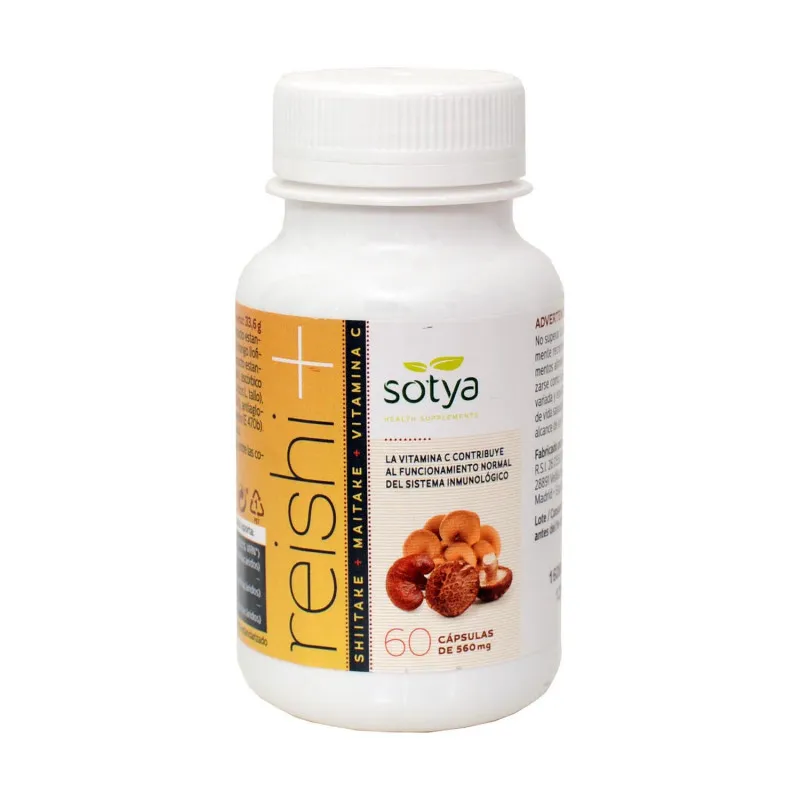 Reishi+maitake+shitake 560 mg 60 cápsulas, Sotya