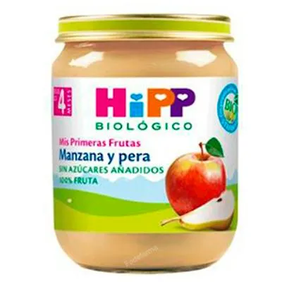 Potito manzana y pera 4meses sin azúcar BIO 125 g, Hipp