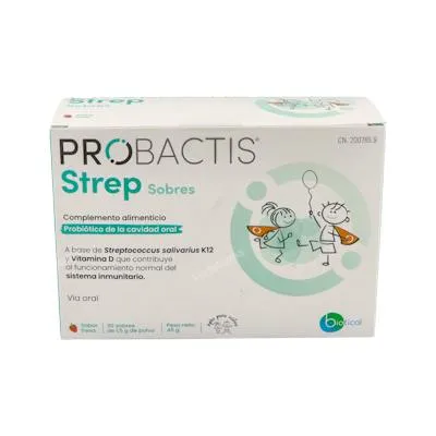 Strep kids fresa 30 sobres, Probactis