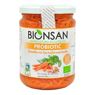 Zanahoria lactofermentada cúrcuma BIO 420 g, Bionsan