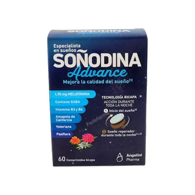 Soñodina melatonina bicapa 60 comprimidos, Natura Essenziale