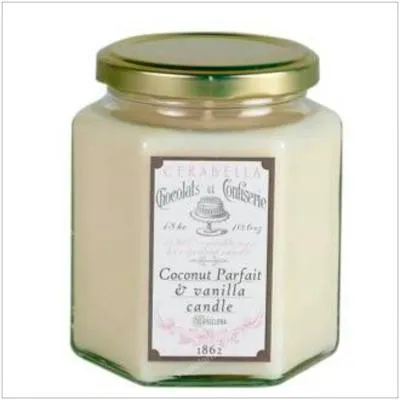 Vela tarro SUCREG16 coconut parfait-vainilla 8x10c, Cerabella