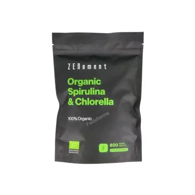 Espirulina & chlorella ecologica 100% 600 veg comp, Zenement
