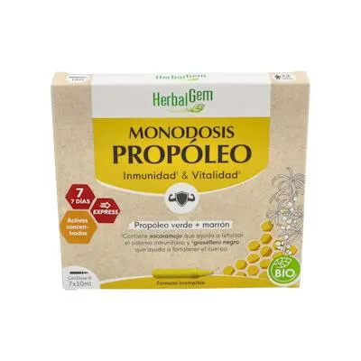 Propóleo monodosis BIO 7 x 10 ml, Herbalgem