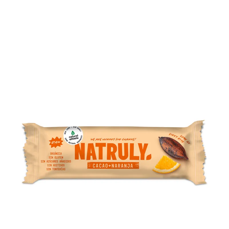 Barrita cacao+naranja s/g sin azúcar BIO 40 g, Natruly