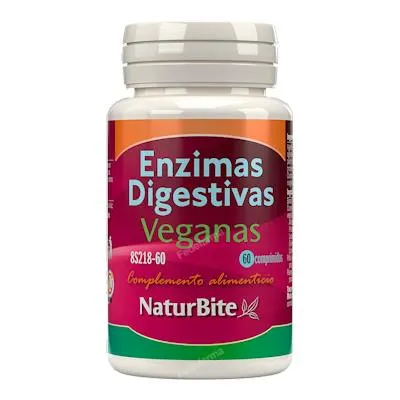 Enzimas digestivas veganas 60 comprimidos, Naturbite