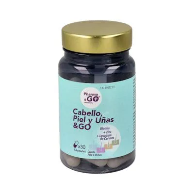 Pharma & go cabello piel y uñas 30 cápsulas, Pharma&go