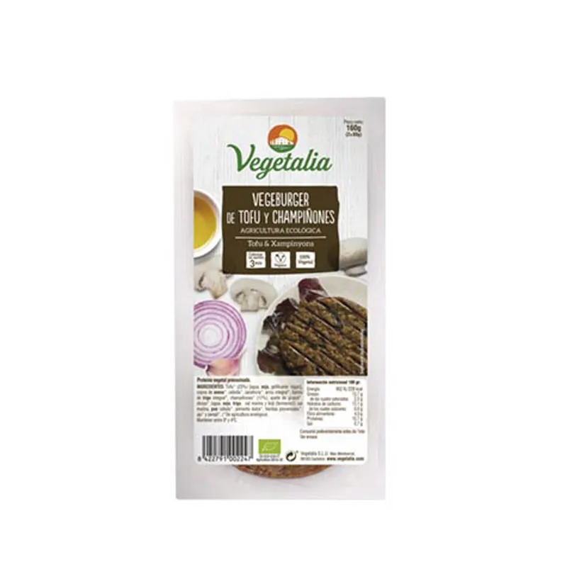 Vegeburger funghi e tofu BIO 160 g, Vegetalia