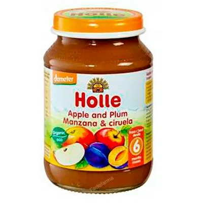 Potito manzana ciruela 6meses 190 g, Holle
