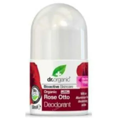 Desodorante rosa de damasco 50 ml, Dr. Organic