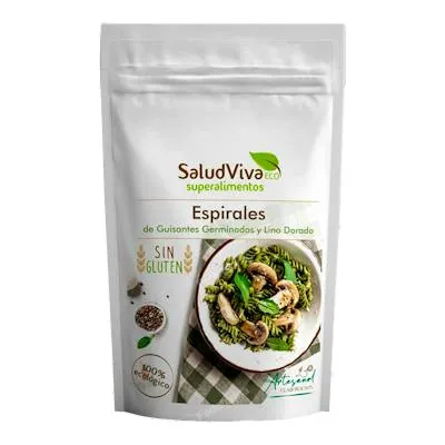 Espirales guisantes germinados y lino dorado 250 g, Salud Viva