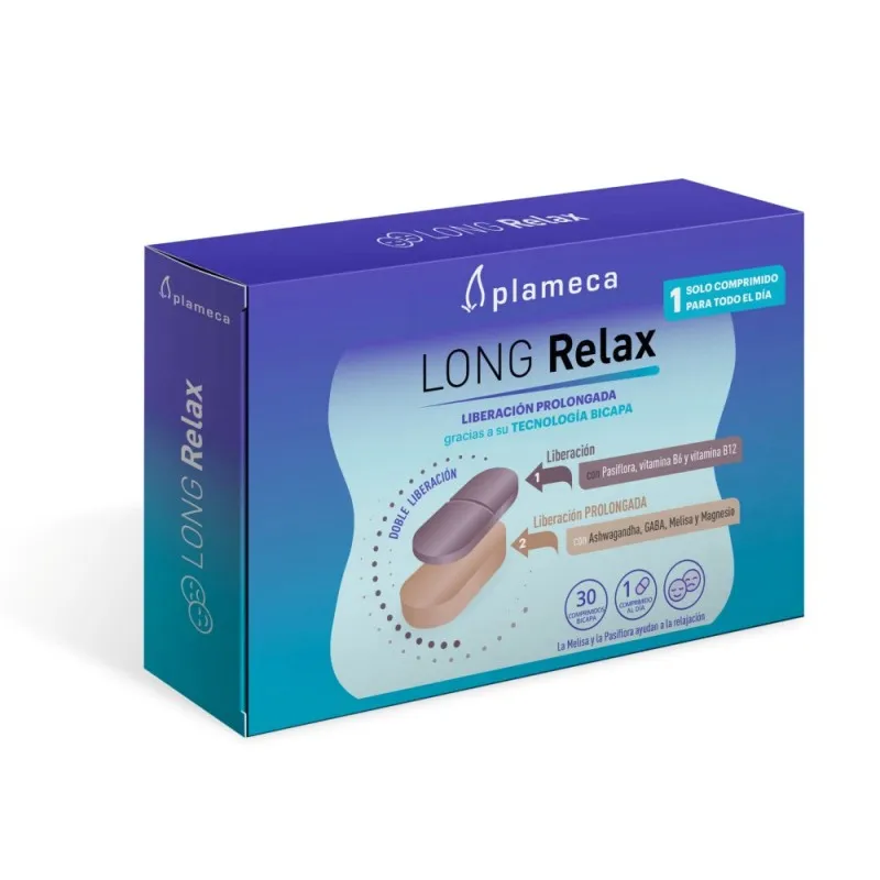 Long relax bicapa 30 comprimidos, Plameca