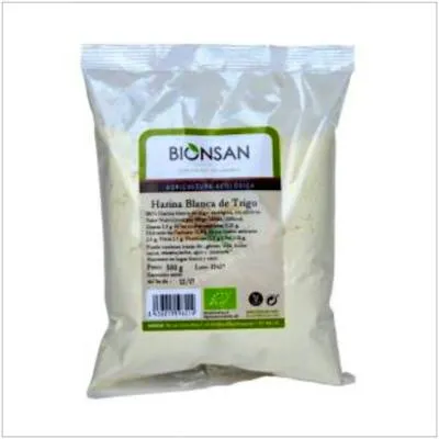 Harina de trigo blanca BIO 500 g, Bionsan