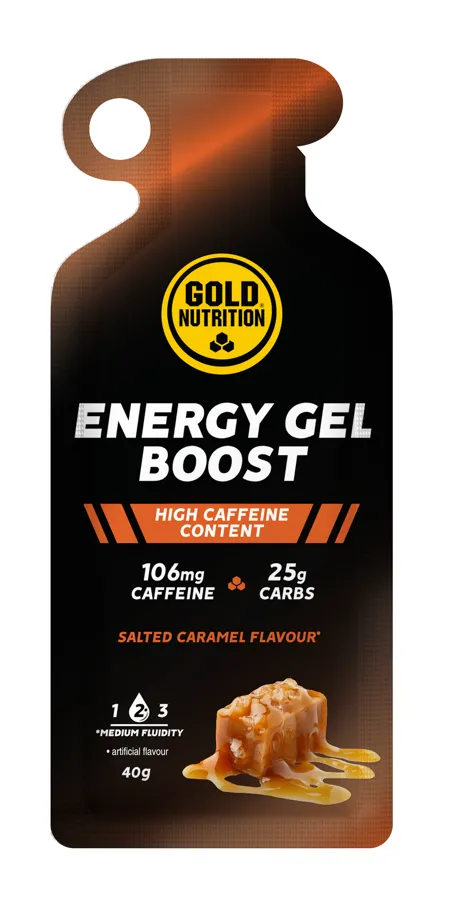 Boost plus energy gel caramelo salado 16geles, Gold Nutrition