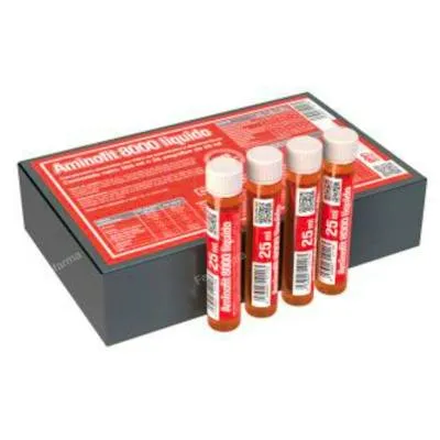 Aminofit 8000 liquid 20 ampollas, Eder Health Nutrition
