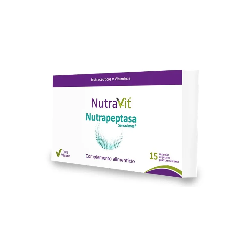 Nutrapeptasa serrazimes 15 cápsulas, Nutravit