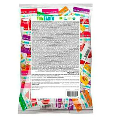 Bio-Lutscher Fruchtgeschmack 8 Sorten 100 Stk., Yum Earth