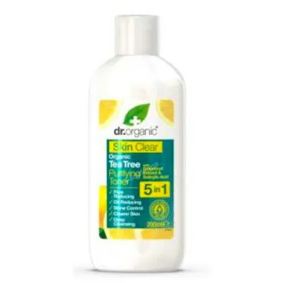 Skin clear tónico purificante 5 en 1 200 ml, Dr. Organic