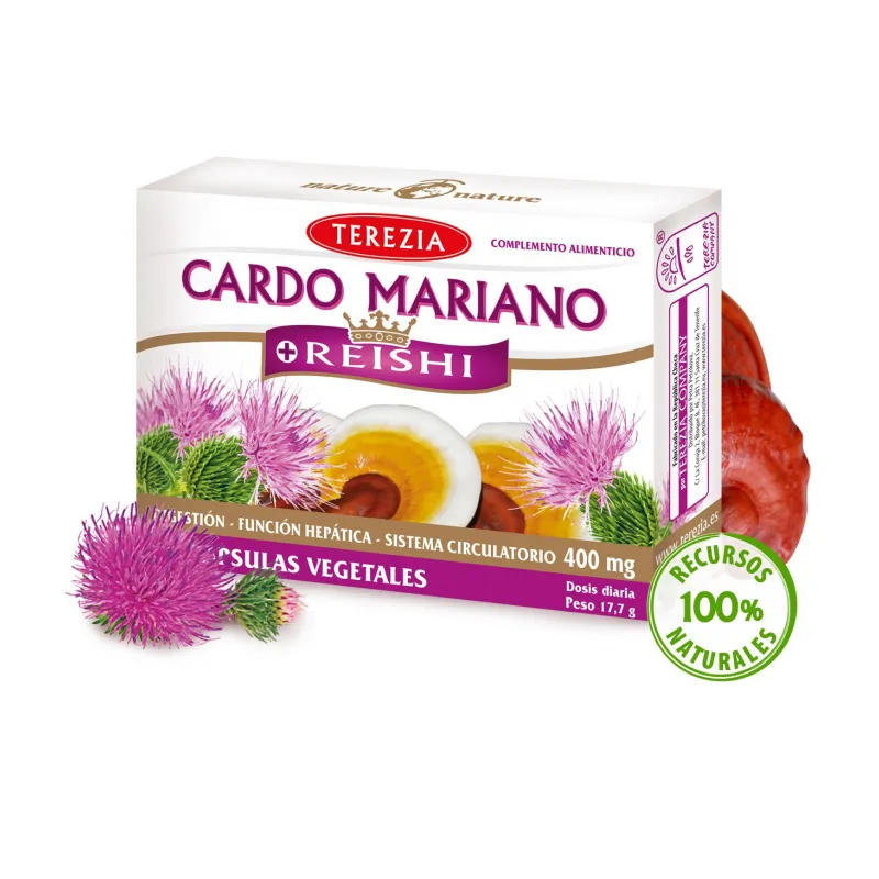 Cardo mariano + reishi 60 cápsulas, Terezia