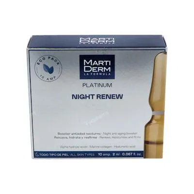 Platinum nigth renew 10 ampollas 2 ml, Martiderm