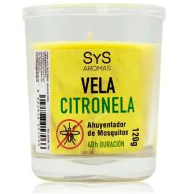 Vela vaso citronela 40h 120 g, Sys