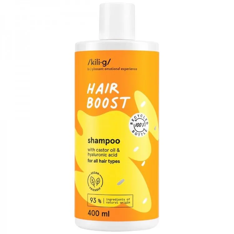 Champô Hair Boost com óleo de rícino, Kilig