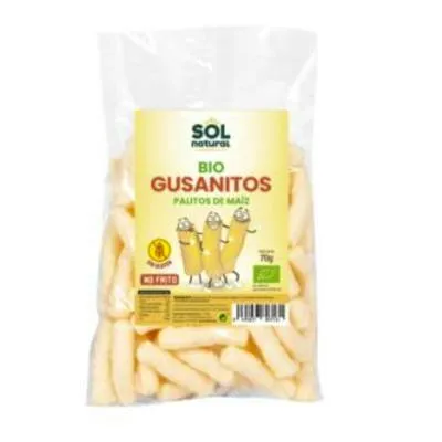 Gusanitos de maiz gigantes BIO 70 g, Solnatural