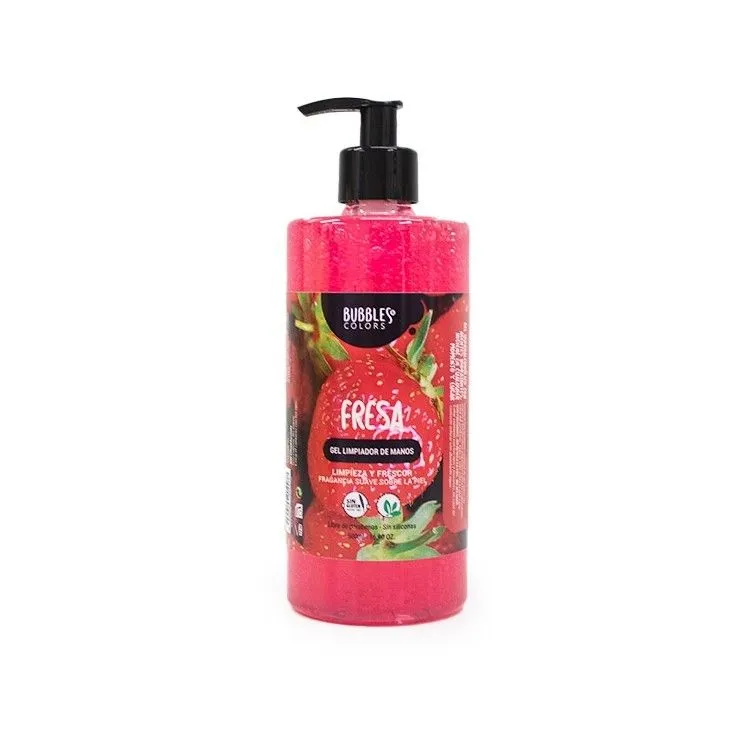 Handgel op basis van alcohol Aardbei 500 ml, Bubbles & Colors