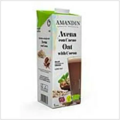 Bebida vegetal de avena con cacao 1 l x 6 uds., Amandin