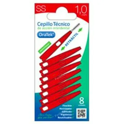 Cepillo interdental retractil 1mm 8 uds., Oratek