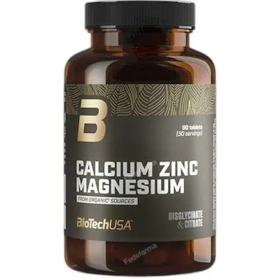 Calcium zinc magnesium from sources 90 tbl BIO, Biotechusa