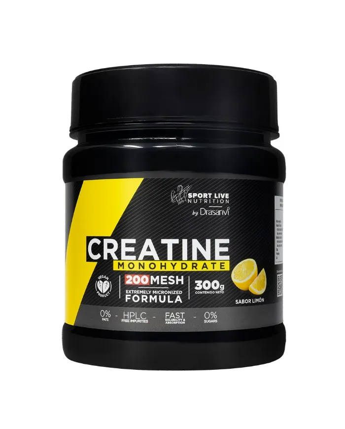 Creatina monohidrato 200 mesh limón drasan 300 g, Drasanvi