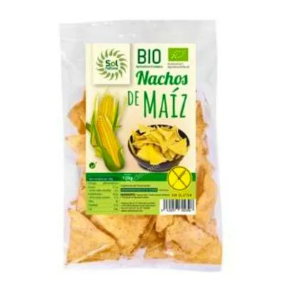 Nachos de maiz natural sin gluten BIO 125 g, Solnatural